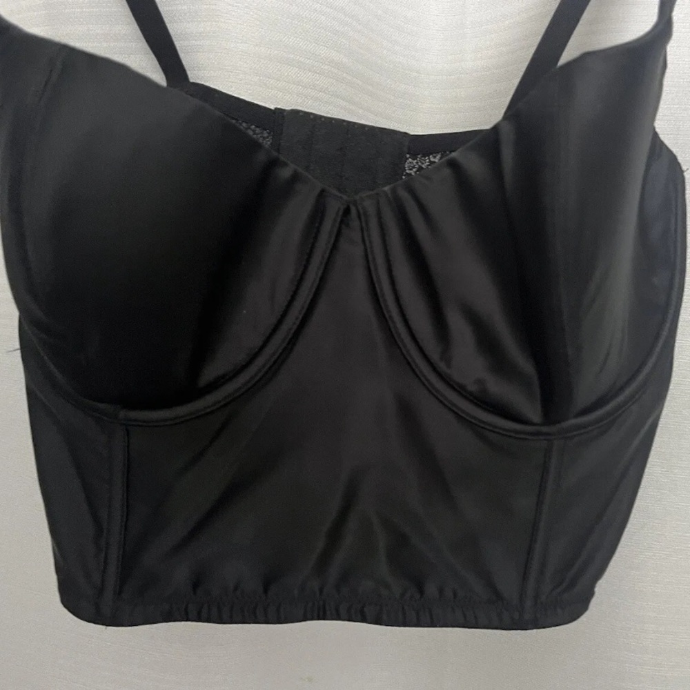 Victoria's Secret 34DD Strap Push Up Corset Bustier Bra Black